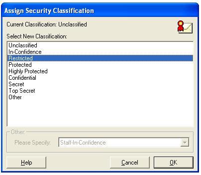 Email Security Labels for Outlook Screenshot
